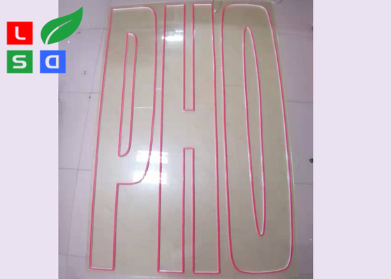 Longlife Outdoor Neon Name Sign Letters Flex Signage With Clear Backing Custom Neon Sign