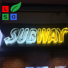 RoHs Acrylic Led Signage 12 Colors Led Neon Light Signs For Subway