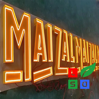 Exposed Neon Channel Letter Sign For Logo Branding External Signage System