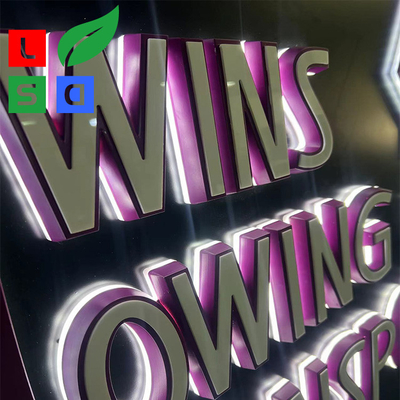 Backlit Teken van de Blok Acrylbrief met Zwarte Steunende Raad voor Winkel Binnen