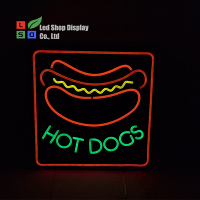 Hot Dog Customise LED Neon teken met 12 kleuren om uit te kiezen In Indoor DC 12V